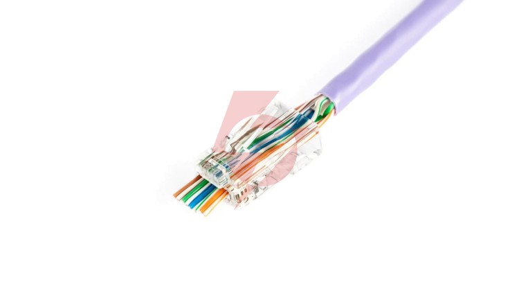 Wtyk RJ45 (8P8C) przelotowy kat.5e nieekranowany AWG 26-24 /woreczek zawiera 100szt./X-ML-5U-EZ