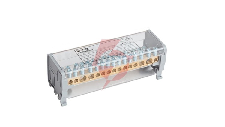 Blok dystrybucyjno-rozdzielczy MOBLOCK 2P 1000V 125A -15 2x35 + 2x25 + 11x6mm² TS35 MAB2126A18