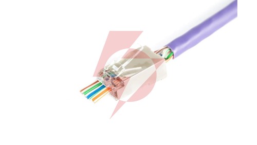 Wtyk RJ45 (8P8C) przelotowy kat.6 ekranowany AWG 26-24 /woreczek zawiera 100szt./ X-ML-6F-EZ