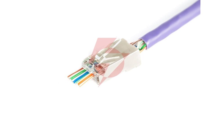 Wtyk RJ45 (8P8C) przelotowy kat.6 ekranowany AWG 26-24 /woreczek zawiera 100szt./ X-ML-6F-EZ
