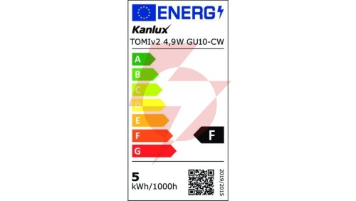 Żarówka LED GU10 TOMIv2 4,9W GU10-CW 490lm 6500K barwa zimna 34966