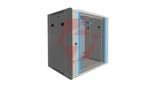 Szafa rack montowana na ścianie Extralink 12U 600x450 Szara