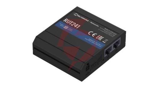 Przemysłowy Router LTE Cat.4, 2x LAN 100Mb/s WiFi 2,4GHz, RUT241 010000 Teltonika RUT241