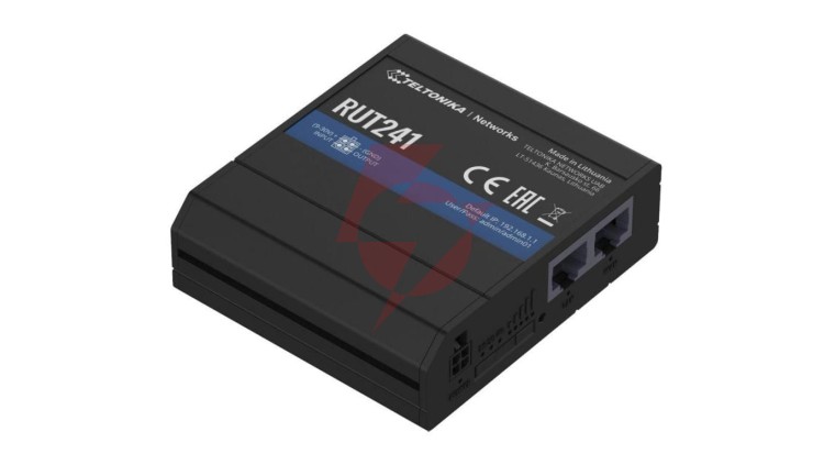 Przemysłowy Router LTE Cat.4, 2x LAN 100Mb/s WiFi 2,4GHz, RUT241 010000 Teltonika RUT241