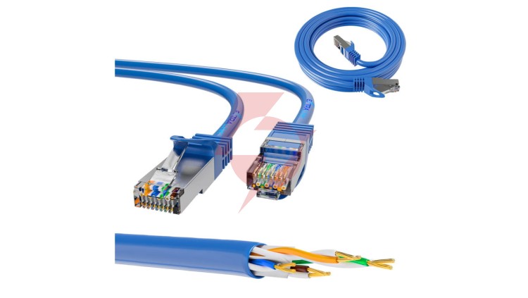 Patchcord LAN Miedź Kabel sieciowy skrętka 10Gbit/s Extralink Kat.6A S/FTP 10m