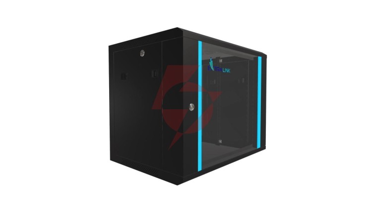 Szafa rack montowana na ścianie Extralink 9U 600x450 Czarna
