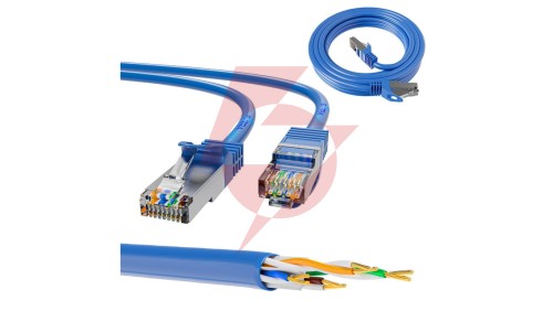 Patchcord LAN Miedź Kabel sieciowy skrętka 10Gbit/s Extralink Kat.6A S/FTP 5m
