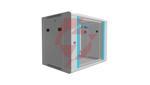 Szafa rack montowana na ścianie Extralink 9U 600x450 Szara