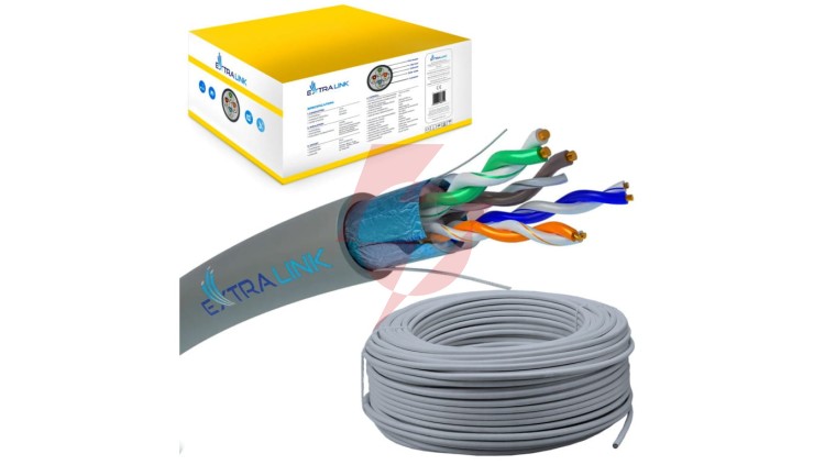 Kabel sieciowy skrętka 305M Extralink CAT5E FTP (F/UTP) Wewnętrzny