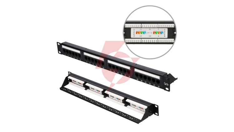 Patchpanel 24 porty Extralink CAT5E UTP V2