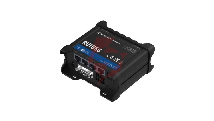 Profesjonalny przemysłowy router 4G LTE Cat.4, WiFi, Dual Sim, GPS, 1x WAN, 3X LAN, RUT956 200000 Teltonika RUT956