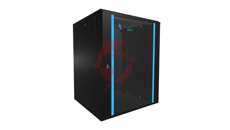 Szafa rack montowana na ścianie Extralink 15U 600x600 Czarna