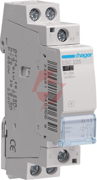 Stycznik 230vac 2no 25a ac-7a/b esc2 hager esc225