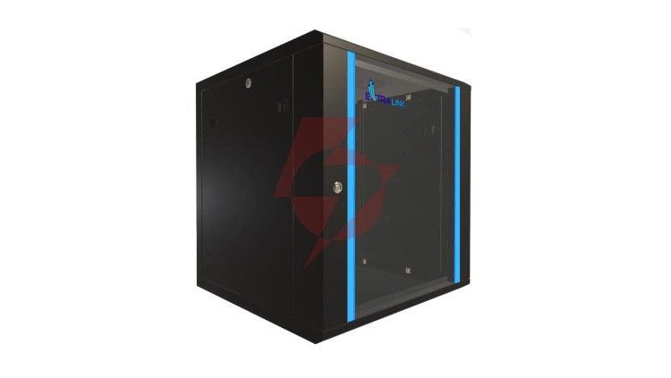 Szafa rack montowana na ścianie Extralink 12U 600x600 Czarna