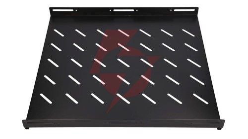Półka 19, 602 x 472mm, mocowana punktowo, do szaf o głębokości 800mm Extralink 1U 600mm Czarna