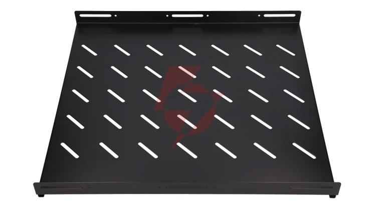 Półka 19, 602 x 472mm, mocowana punktowo, do szaf o głębokości 800mm Extralink 1U 600mm Czarna
