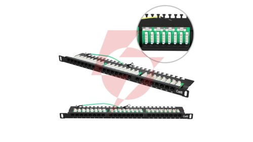 Patchpanel 24 porty Extralink CAT6 UTP 0,5U