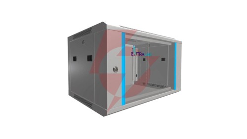 Szafa rack montowana na ścianie Extralink 6U 600x450 Szara