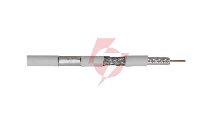 Przewód koncentryczny trishield RG6 75 Om, 1.13/4.8/6.85 LSOH Dca 500m