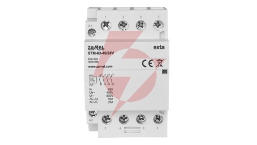Stycznik modułowy instalacyjny 63A 4xZ 244V AC/DC typ: STM-63-40/24V EXT10000300