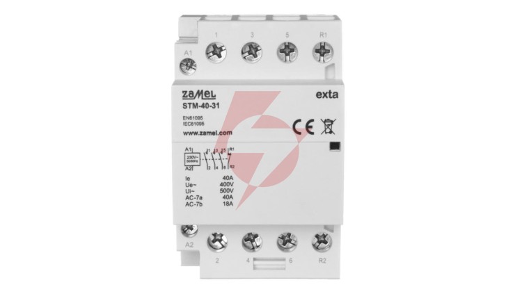 Stycznik modułowy instalacyjny 40A 3xZ+1R 230V AC typ: STM-40-31 EXT10000298