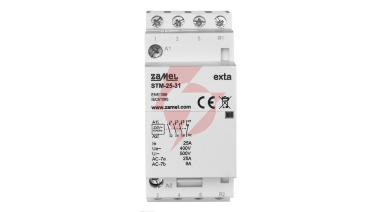 Stycznik modułowy cewka 25A 230V AC 3xZ 1xR TH35 EXTA ZAMEL STM-25-31 EXT10000292
