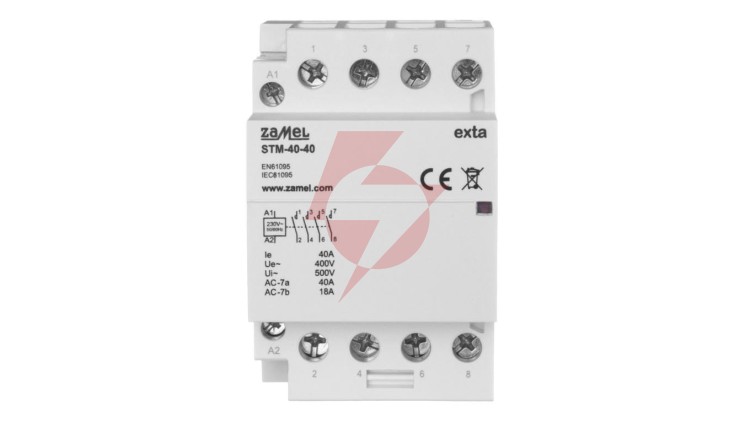 Stycznik modułowy instalacyjny 40A 4xZ 230V AC typ: STM-40-40 EXT10000296