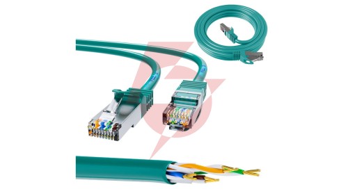 Patchcord LAN Miedź Kabel sieciowy skrętka 1Gbit/s Extralink Kat.6 FTP 1m