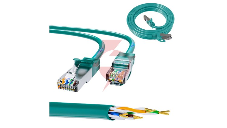 Patchcord LAN Miedź Kabel sieciowy skrętka 1Gbit/s Extralink Kat.6 FTP 1m