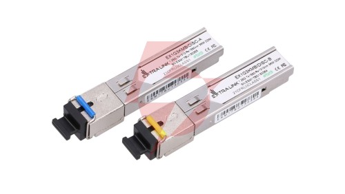 Moduł SFP WDM 1,25Gbps, 1310/1550nm, single mode, 3km, SC, DOM, para Extralink SFP 1.25G