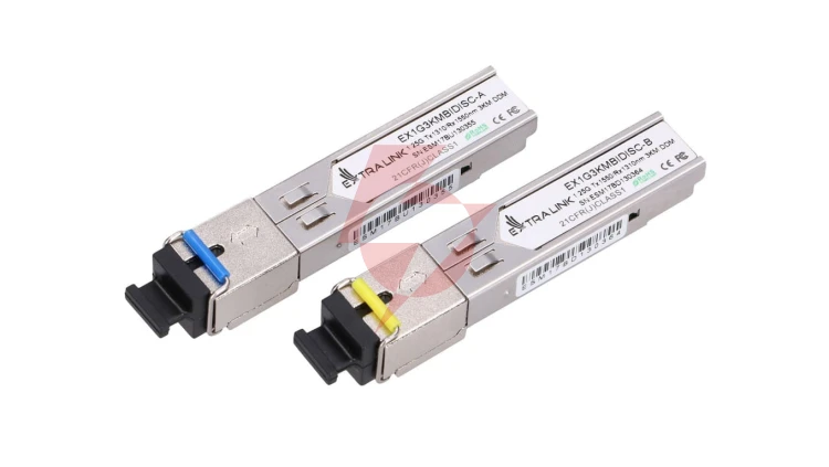 Moduł SFP WDM 1,25Gbps, 1310/1550nm, single mode, 3km, SC, DOM, para Extralink SFP 1.25G