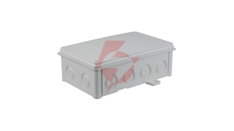 Puszka naścienna 188x118X68 mm, bezhalogenowa, samogasnąca, odporna na UV, IP67, UL94 V0, N110x180S szara 35270202