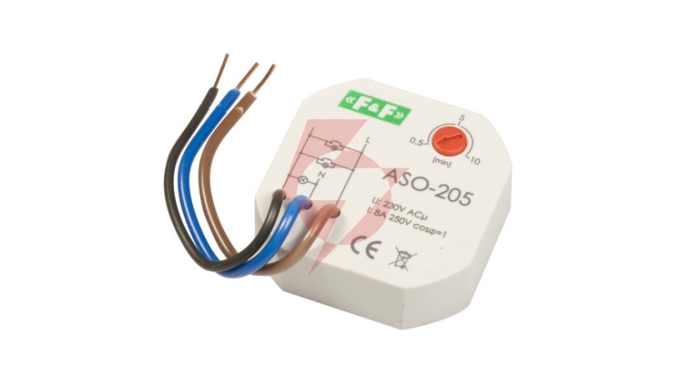 Automat schodowy do puszki fi60 10A 0,5-10min 230V AC ASO-205