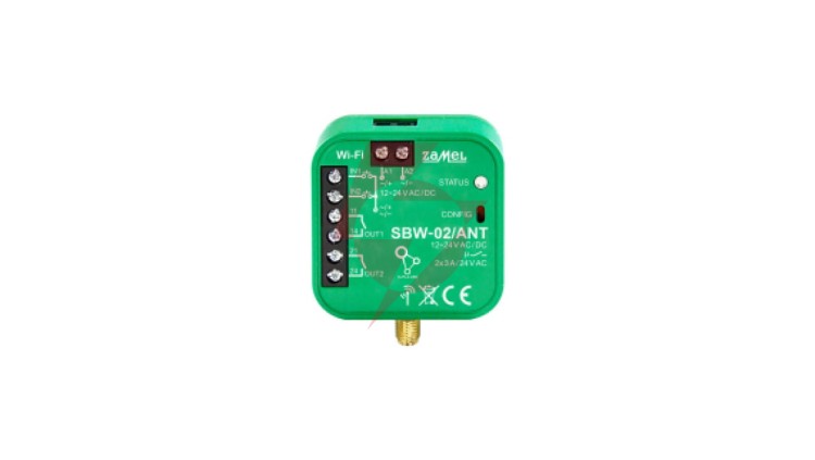 Sterownik bramowy WI-FI 2-kanałowy z anteną zewnętrzną SBW-02/ANT SPL10000035