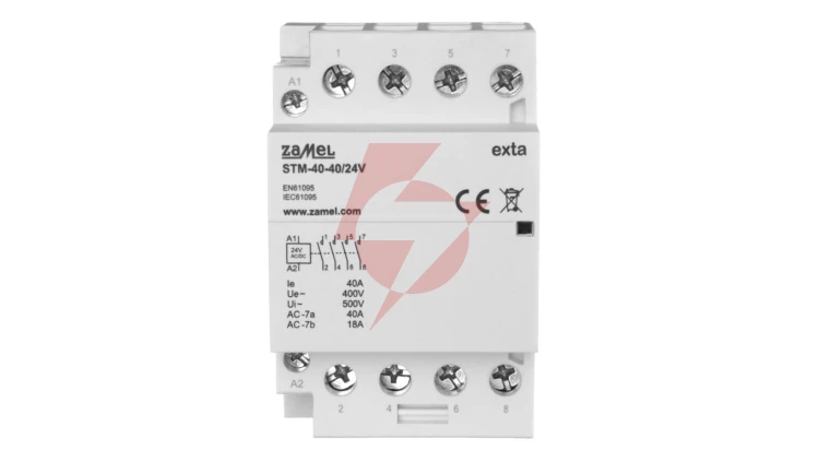 Stycznik modułowy instalacyjny 40A 4Z 24V AC/DC+F13 typ: STM-40-40/24V EXT10000297