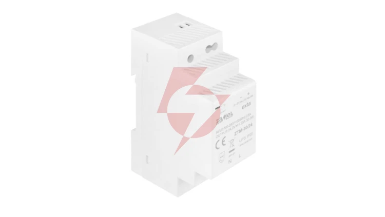 Zasilacz impulsowy montowany na szynie TH-35 (DIN) 30W 24V DC typ: ZTM-30/24 EXT10000282