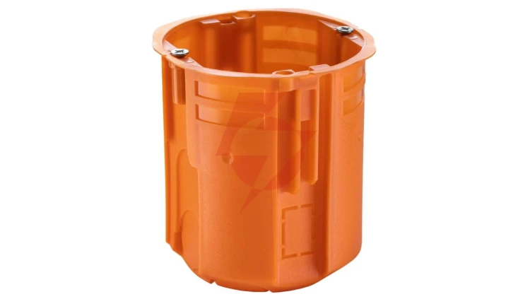 Puszka podtynkowa 60 mm supergłęboka 80 mm łączona za pomocą łącznika ZV60GFw pomarańczowa 33335008