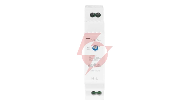Zasilacz impulsowy montowany na szynie TH-35 (DIN) 15W 24V DC typ: ZTM-15/24 EXT10000280