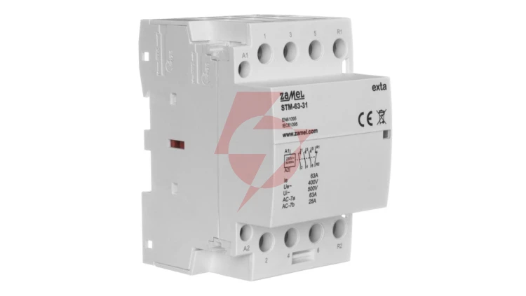 Stycznik modułowy instalacyjny 63A 3Z+1R 230V AC typ: STM-63-31 EXT10000301