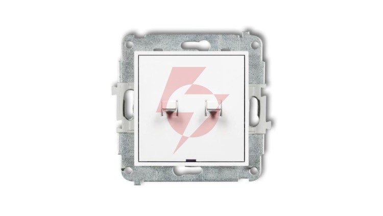 MINI Mechanizm łącznika świecznikowego w stylu amerykańskim biały mat 25MWPUS-2