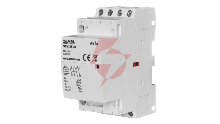 Stycznik modułowy instalacyjny 25A 4Z 230V AC, typ: STM-25-40 EXT10000295