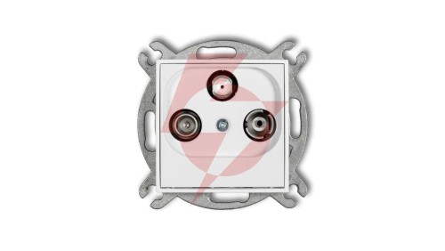 MINI Mechanizm gniazda abonenckiego RTV-SAT końcowego 1,5dB biały mat 25MGS