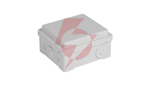Puszka naścienna przyłączeniowa 100x52x100 mm, z 4 dławnicami, IP54, odporna na UV, NPP100 szara 35380002