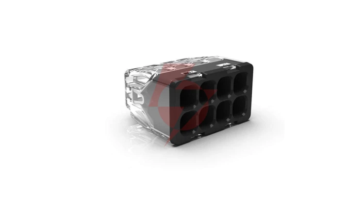Szybkozłączka samozaciskowa bezgwintowa MINI do drutów (0,2 do 2,5 mm²), 8 torów, PC218S transparentna 89244000 /50 szt./