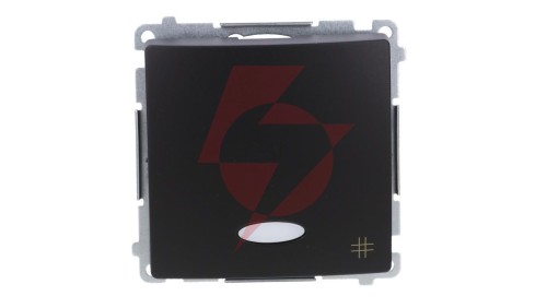Simon Basic Łącznik krzyżowy z podświetleniem LED (moduł) 10AX, 250V, szybkozłącza, czarny BMW7L.01/49
