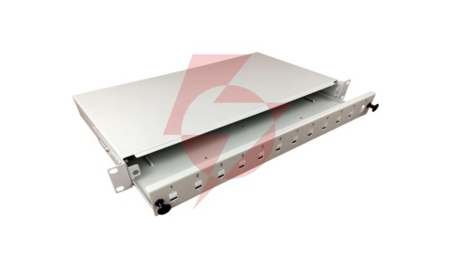 Przełącznica światłowodowa 12xSC simplex / 12xLC duplex 19 1U z płytą czołową FOP-1U-12SCS-S