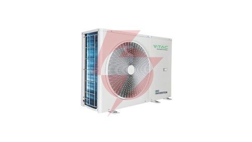 Pompa ciepła monoblok 8kW 1-faz V-TAC ATW +grzałka 3kW VT-M8KW-P1H3-W R32