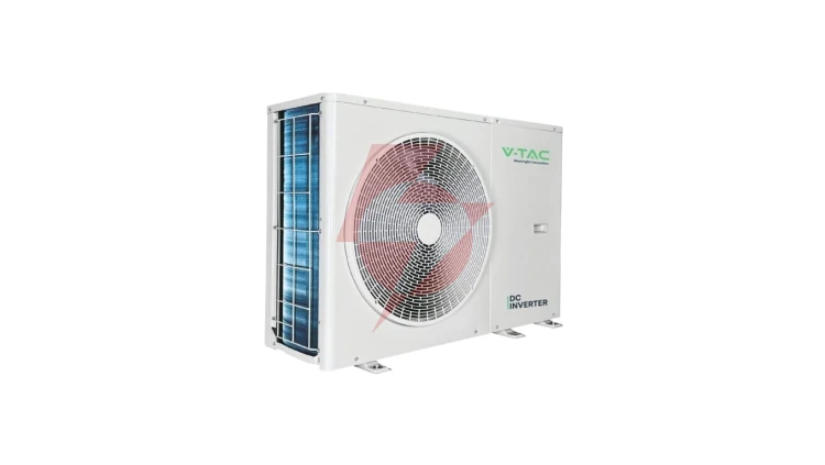 Pompa ciepła monoblok 10kW 1-faz V-TAC ATW + grzałka 3kW VT-M10KW-P1H3-W R32