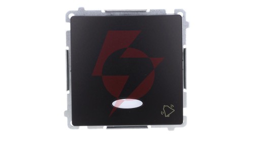 Simon Basic Przycisk dzwonek z podświetleniem LED (moduł) 10AX, 250V, szybkozłącza, czarny BMD1L.01/49