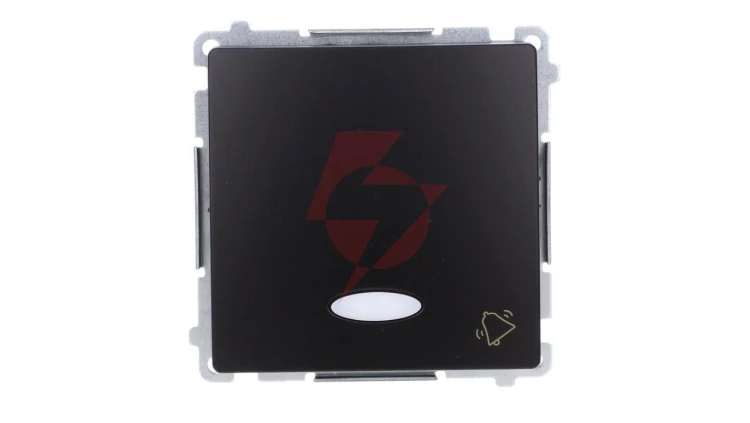 Simon Basic Przycisk dzwonek z podświetleniem LED (moduł) 10AX, 250V, szybkozłącza, czarny BMD1L.01/49